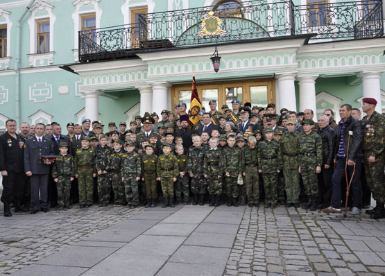 Патриарх Кирилл принял участие в праздновании юбилея первого в России православного военно-патриотического клуба