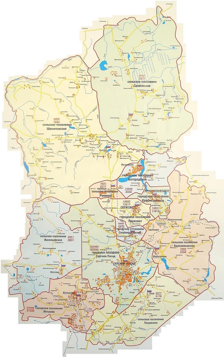 Схема Сергиево-Посадского района
